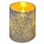 Providence Gold Mercury Glass LED Pillar Candle, 3x4