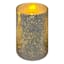 Providence Gold Mercury Glass LED Pillar Candle, 3x5