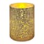 Providence Gold Mercury Glass LED Pillar Candle, 3x4