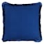Providence Blue Velvet Throw Pillow with Lace, 20"