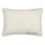 Providence White Velvet Throw Pillow with Fringe, 14x20
