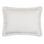 Providence White Velvet Throw Pillow with Fringe, 14x20