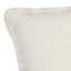 Providence White Velvet Throw Pillow with Fringe, 14x20
