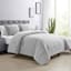 Found & Fable 3-Piece Grey Textured Poly Gauze Comforter Set, Queen