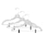 3-Piece Hangers with Clips, Crystal