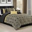 7-Piece Wayland Black & Yellow Comforter Set, King