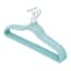 10-Pack Velvet Hangers Set, Sky Blue