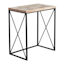 Metal X-Side Table with Wood Top, Large