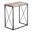 Wooden Top with Black Cross Metal Table, Medium