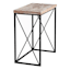 Wooden Top with Black Cross Metal Table, Medium