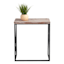 Wooden Top with Black Cross Metal Table, Medium