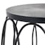 Providence Black Wood & Metal Drum Table, 18"