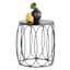 Providence Black Wood & Metal Drum Table, 18"