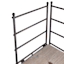 Providence Metal Corner Rack with Folding Wooden Top Shelves, 63"