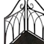 Metal Corner Rack with Brown Decorative Arch & Folding Wooden Shelves, 63"