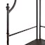 Metal Corner Rack with Brown Decorative Arch & Folding Wooden Shelves, 63"
