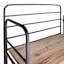4-Tier Black Metal Baker Rack with Folding Wooden Top Shelves