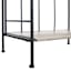 4-Tier Black Metal Baker Rack with Folding Wooden Top Shelves