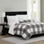 Grey Buffalo Plaid Sherpa Comforter, King
