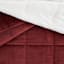 Solid Red Sherpa Comforter, Full/Queen