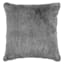 Grey Chinchilla Faux Fur Euro Throw Pillow, 24"