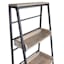Black Metal Folding Rack with Wood Tray Layer