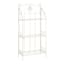 Antique White Metal Baker's Rack with Folding Shelves, 51"