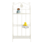 Antique White Metal Baker's Rack with Folding Shelves, 51"