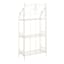 Antique White Metal Baker's Rack with Folding Shelves, 51"