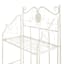 Antique White Metal Baker's Rack with Folding Shelves, 51"
