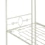 Antique White Metal Baker's Rack with Folding Shelves, 51"