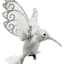 Silver Hummingbird Clip Ornament, 7.8"