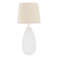 White Medium Table Lamp with Shade, 24"