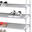 50-Pair Metal Shoe Rack, Black