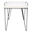 Pedra Vanity Stool, Black & White