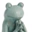 Outdoor Sitting Yoga Frog Statue, 11.5"