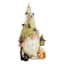 Green Hat Gnome Outdoor Garden Statue, 9"