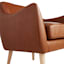Honeybloom Braxton Faux Leather Accent Chair, Cognac