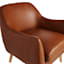 Honeybloom Braxton Faux Leather Accent Chair, Cognac