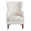 Providence Norfolk Tufted Accent Chair, White