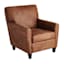 Honeybloom Dylan Faux Leather Accent Chair, Brown