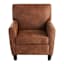 Honeybloom Dylan Faux Leather Accent Chair, Brown