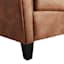 Honeybloom Dylan Faux Leather Accent Chair, Brown