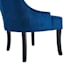 Providence Cassia Velvet Accent Chair, Navy Blue