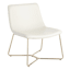Crosby St. Drake Faux Leather Lounge Chair, Cream