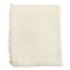White Raw Edge Woven Throw Blanket, 50x60