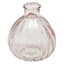 Pink Striped Glass Bud Vase, 4"