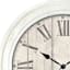 White Wash Roman Numeral Round Wall Clock, 16"
