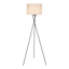 Crosby St. Black Tripod Floor Lamp with White Fabric Drum Shade, 59"