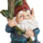 Gnome Holding Sunflower Outdoor Garden Statue, 19"